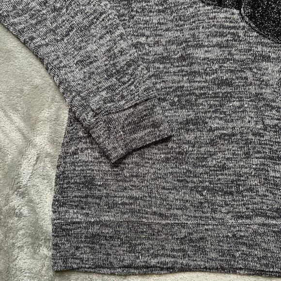 Star Wars Women's Top Large Gray Darth Vader Glitter Shimmer Long Sleeve Shirt - Picture 5 of 7